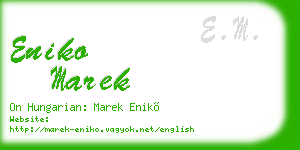 eniko marek business card