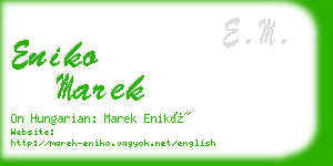 eniko marek business card